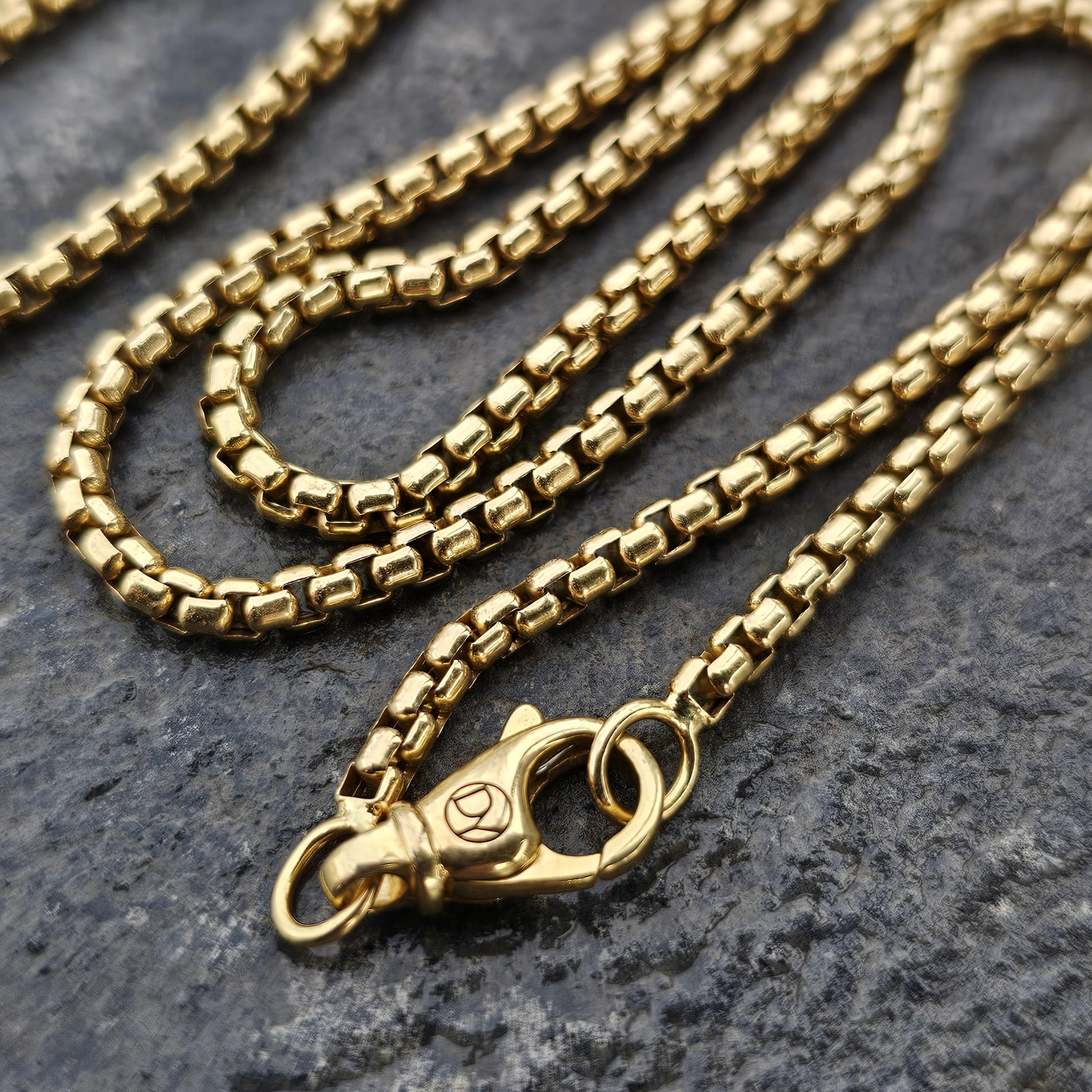 David Yurman Box Chain Necklace 18k Yellow Gold 20