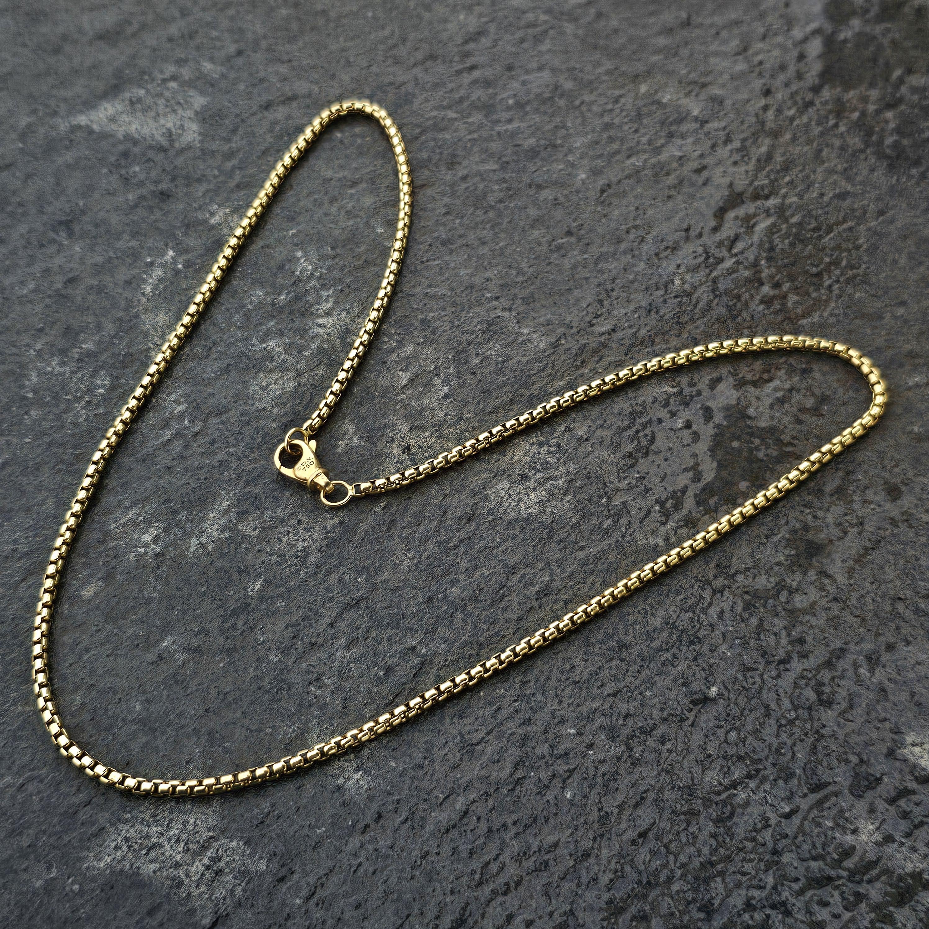 Women's David Yurman Box Chain Necklace 18k Yellow Gold 20