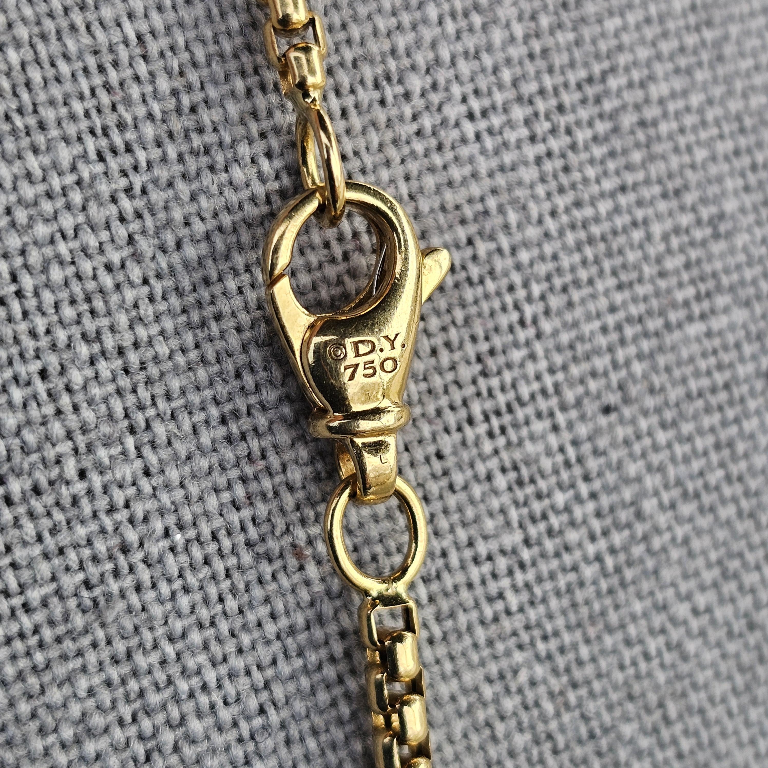 David Yurman Box Chain Necklace 18k Yellow Gold 20