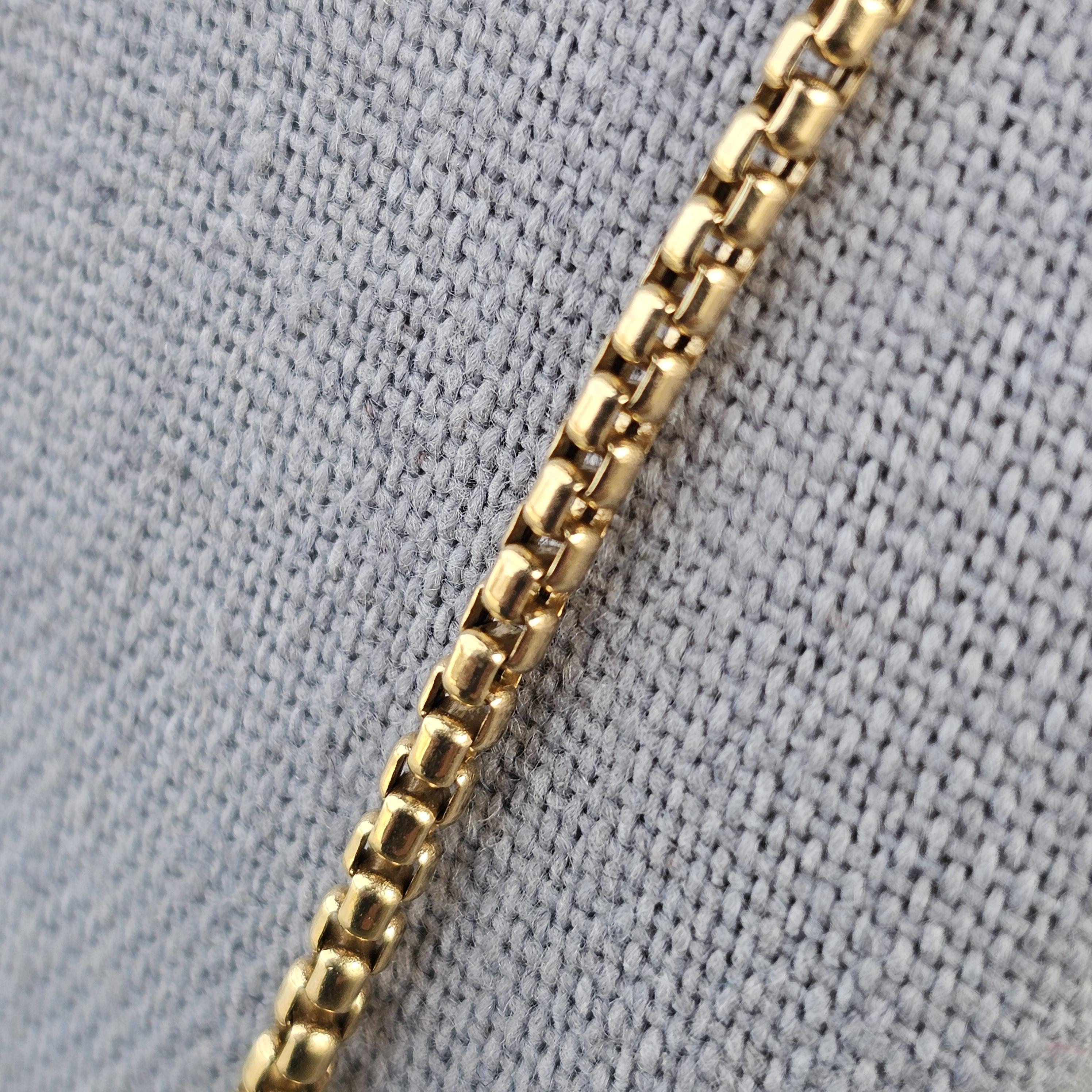 David Yurman Box Chain Necklace 18k Yellow Gold 20