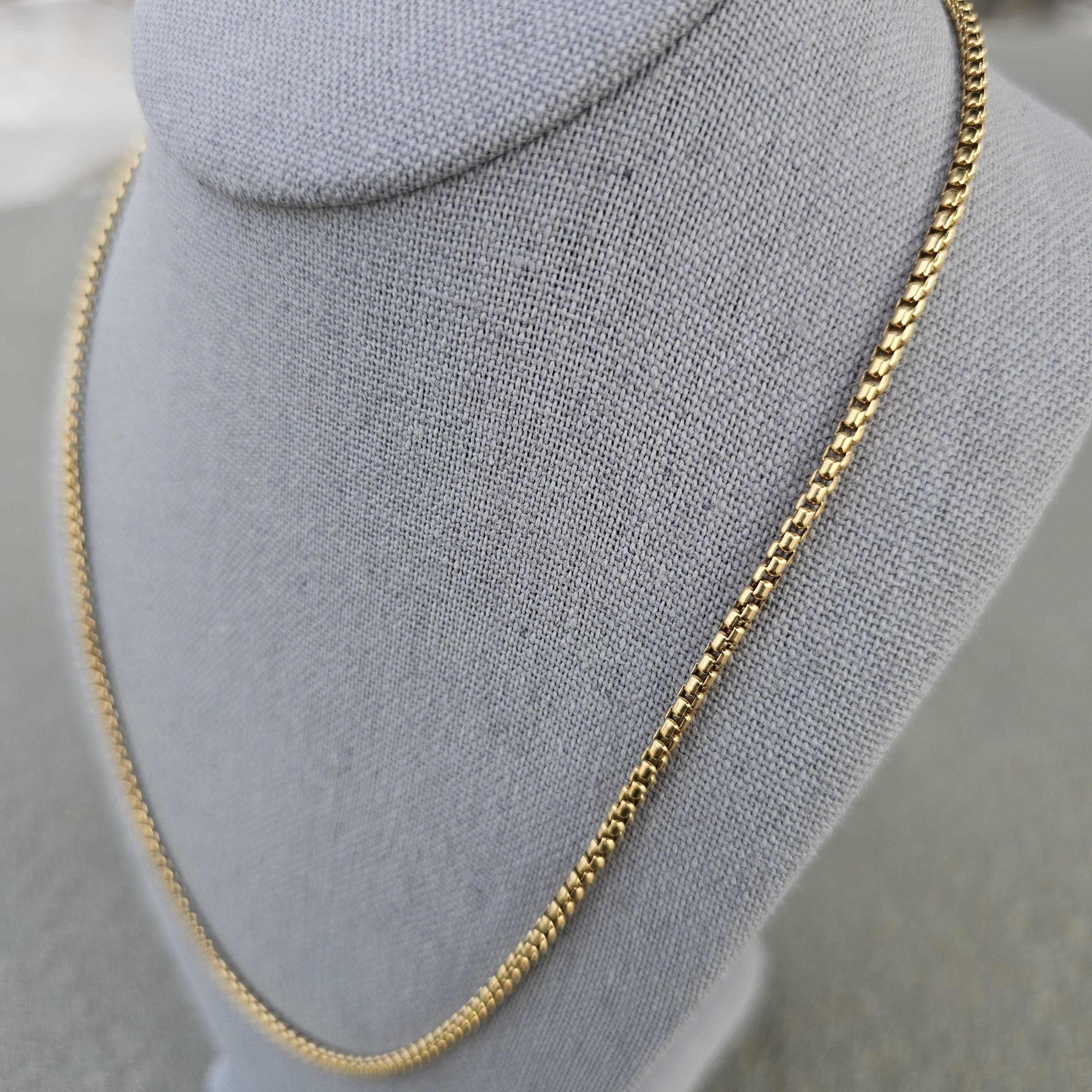 David Yurman Box Chain Necklace 18k Yellow Gold 20