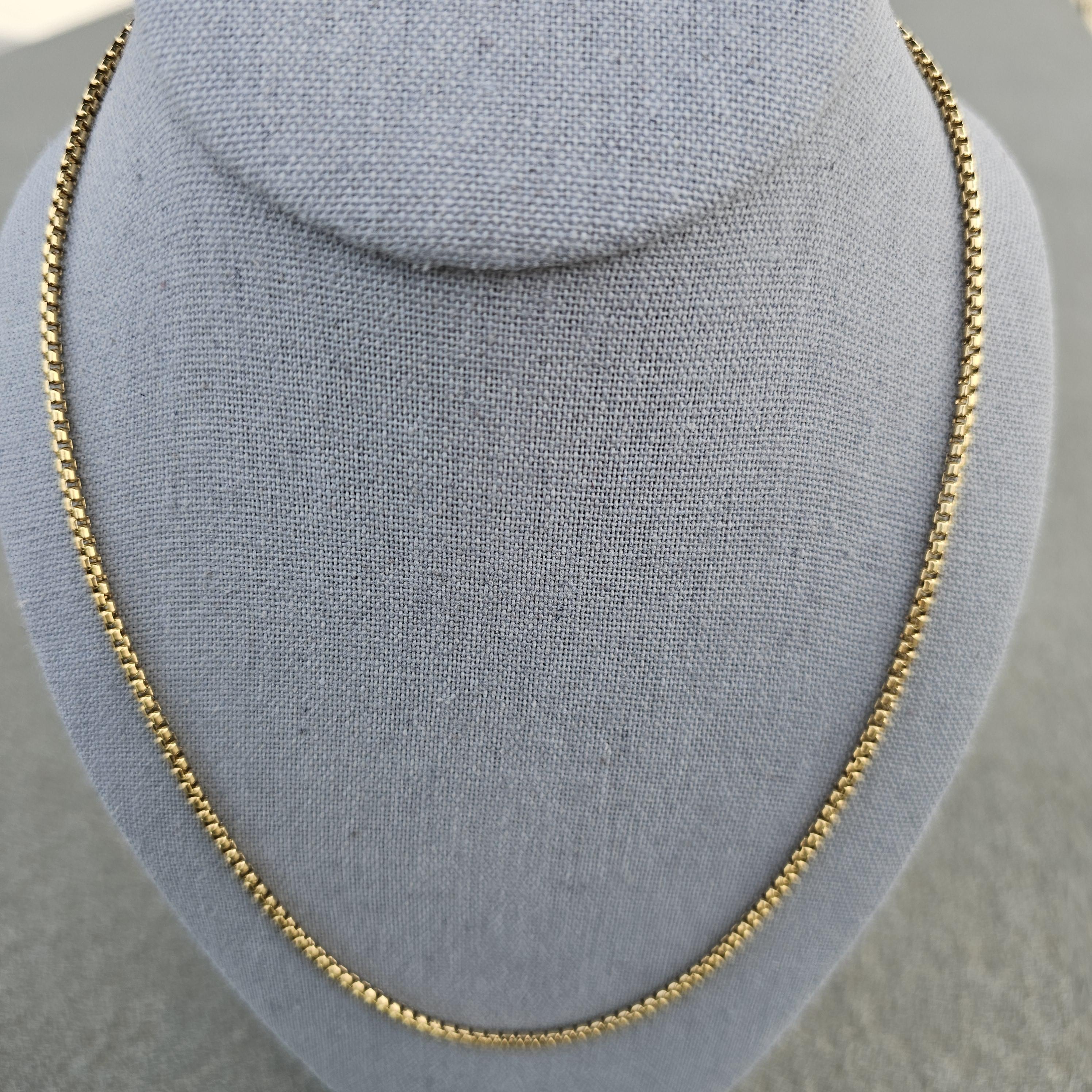 David Yurman Box Chain Necklace 18k Yellow Gold 20