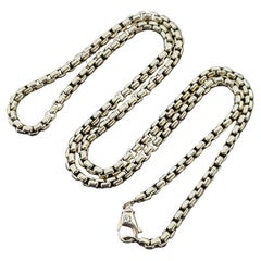 David Yurman Box Chain Necklace 18k Yellow Gold 22" 3.4mm 7200 retail