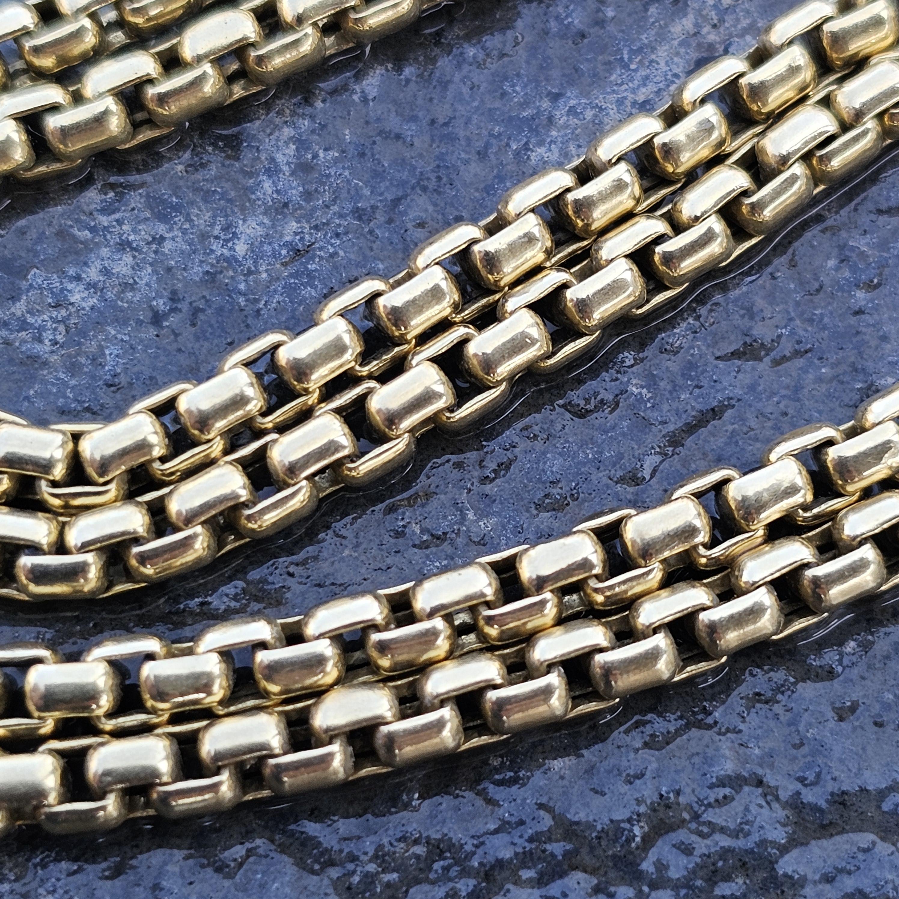 David Yurman, collier boîte en or jaune 18 carats 22