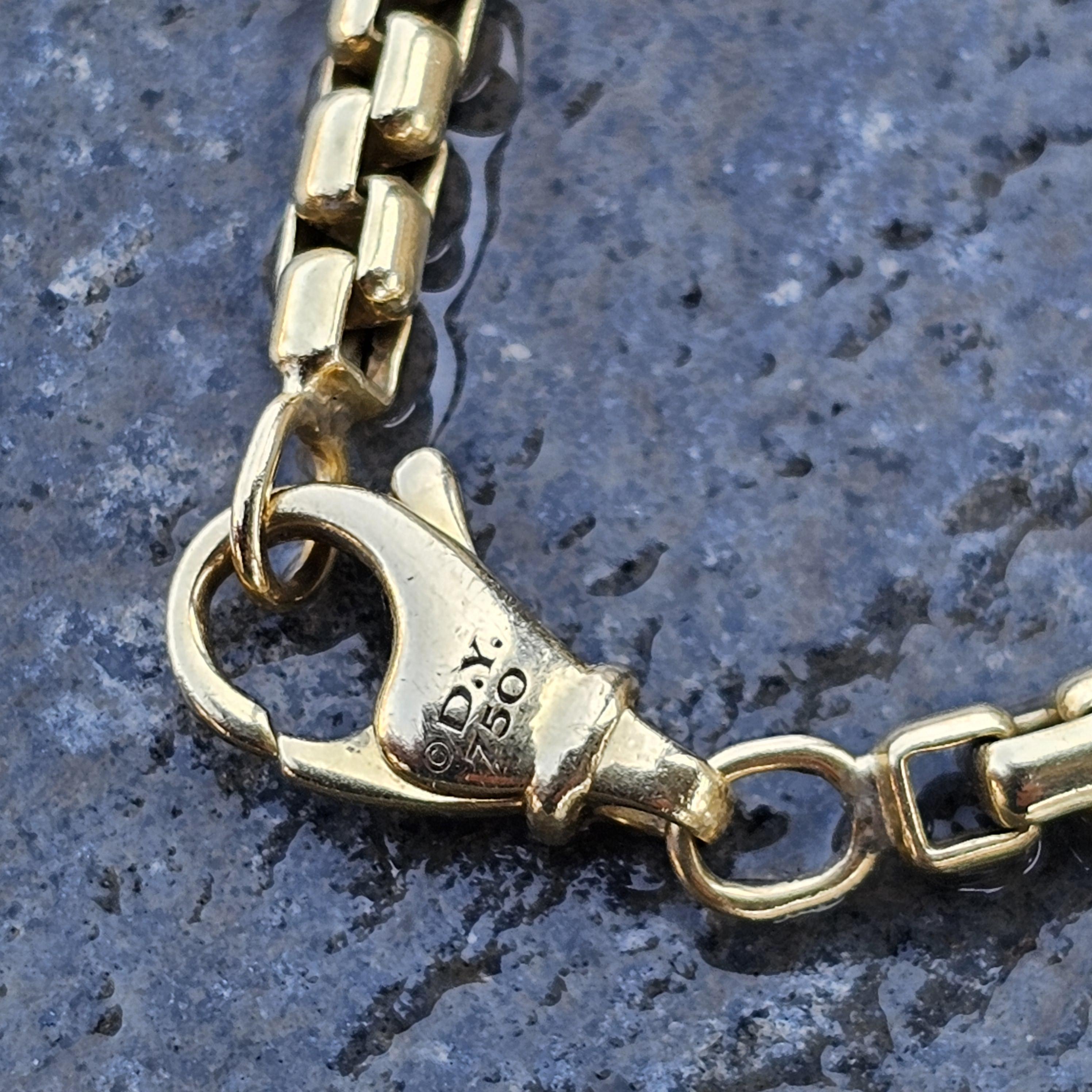 David Yurman, collier boîte en or jaune 18 carats 22