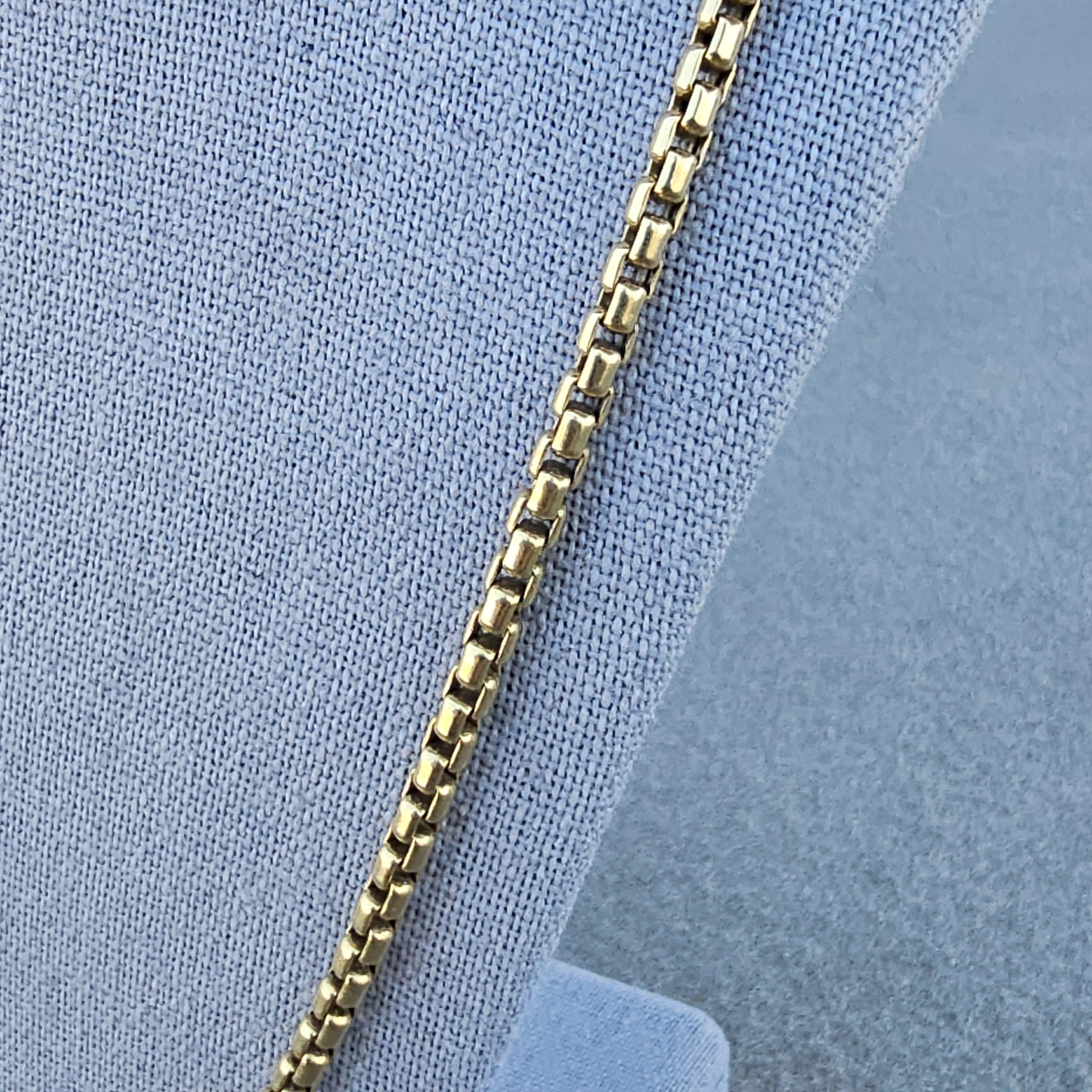 David Yurman, collier boîte en or jaune 18 carats 22