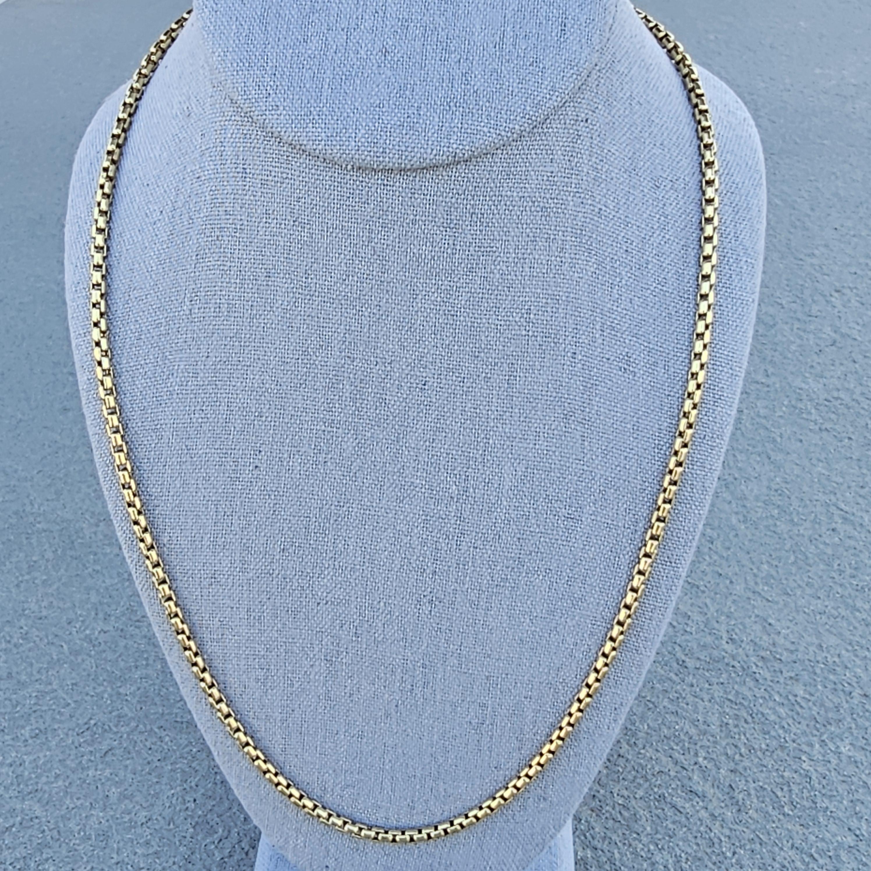 David Yurman, collier boîte en or jaune 18 carats 22