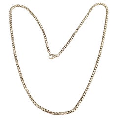 David Yurman Box Chain Necklace 18k Yellow Gold 24" 3.4mm 7700