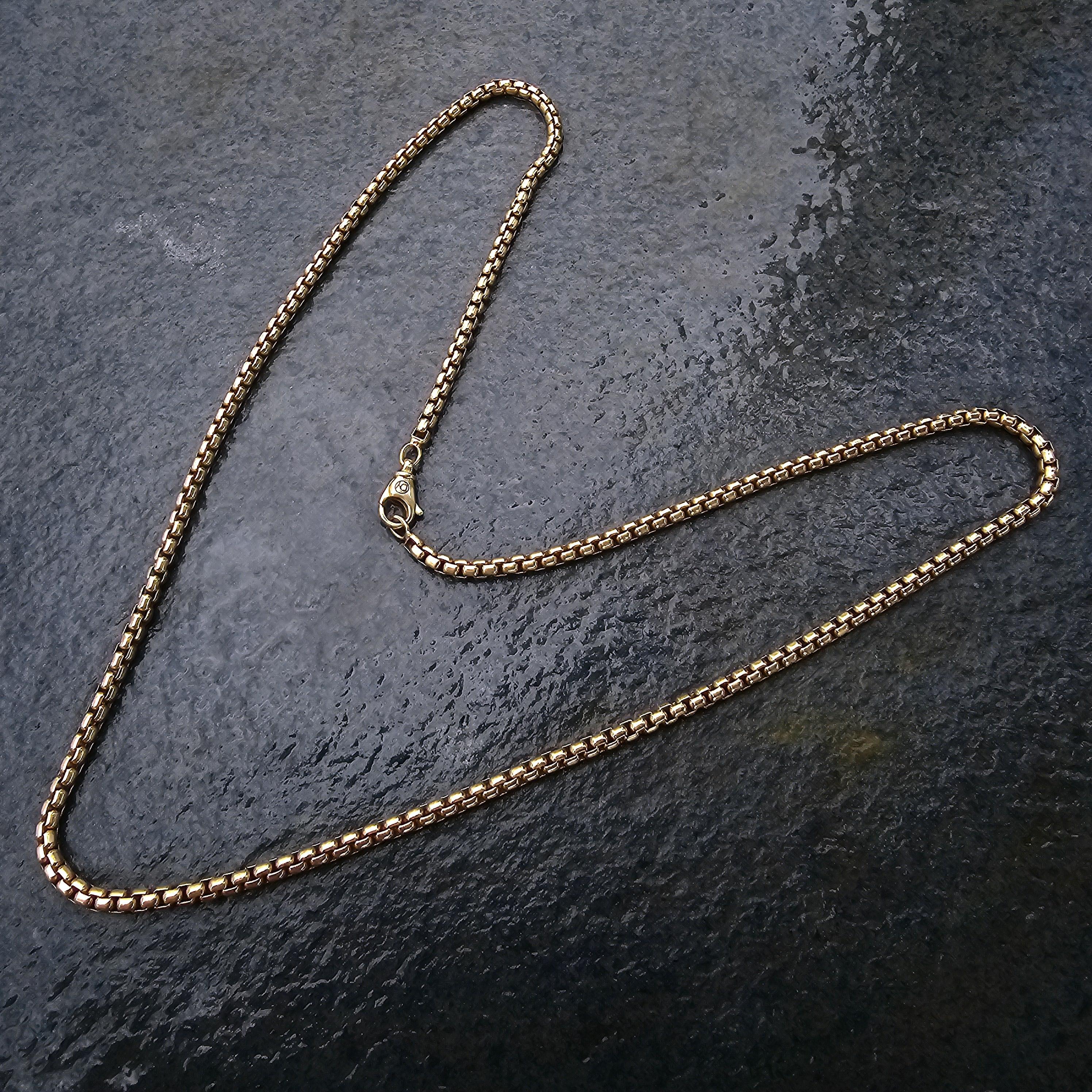 David Yurman Collana a catena a scatola in oro giallo 18k 24