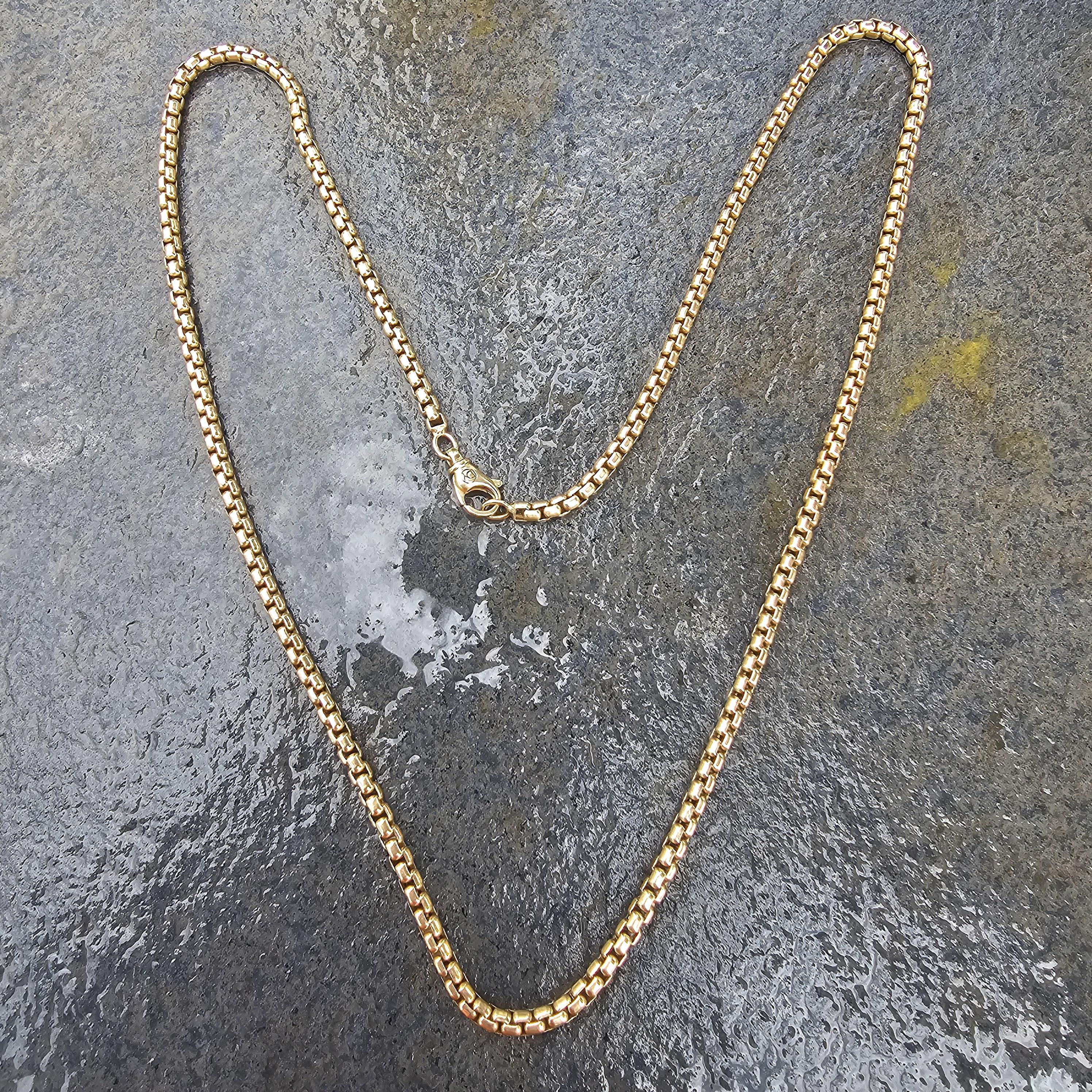 Donna David Yurman Collana a catena a scatola in oro giallo 18k 24
