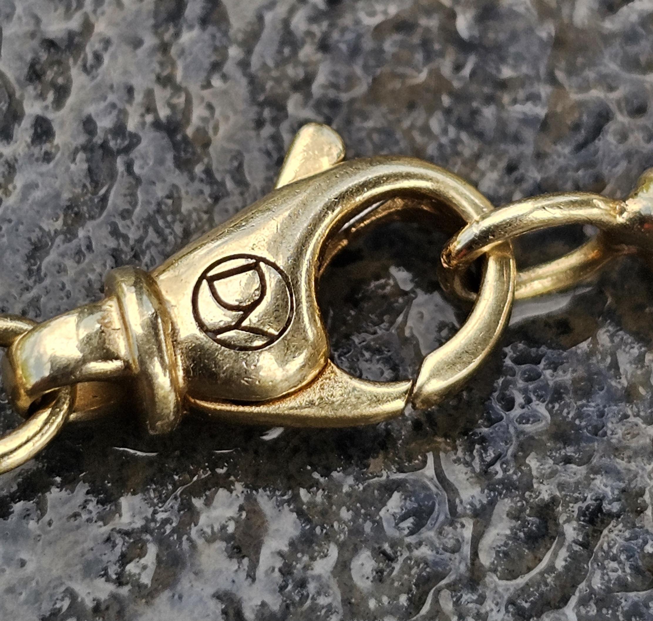 David Yurman Collana a catena a scatola in oro giallo 18k 24