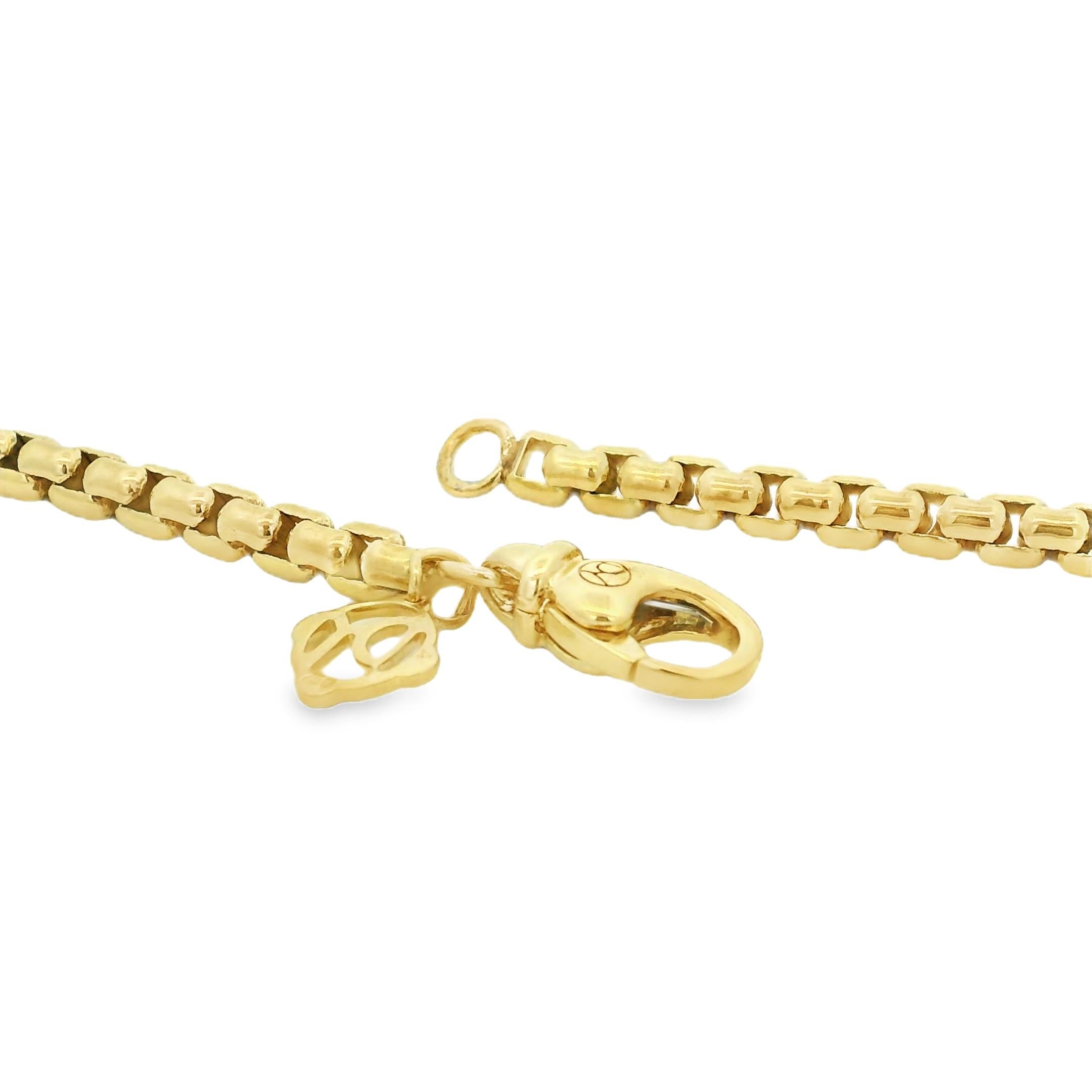 David Yurman 18k Gelbgold Link Kette Halskette

Diese aus 18 Karat Gelbgold gefertigte Halskette besteht aus massiven Goldgliedern.  

Designer: David Yurman
MATERIAL: 18k Gelbgold
Verschluss: Karabinerverschluss aus 18 Karat Gelbgold
Gesamtgewicht:
