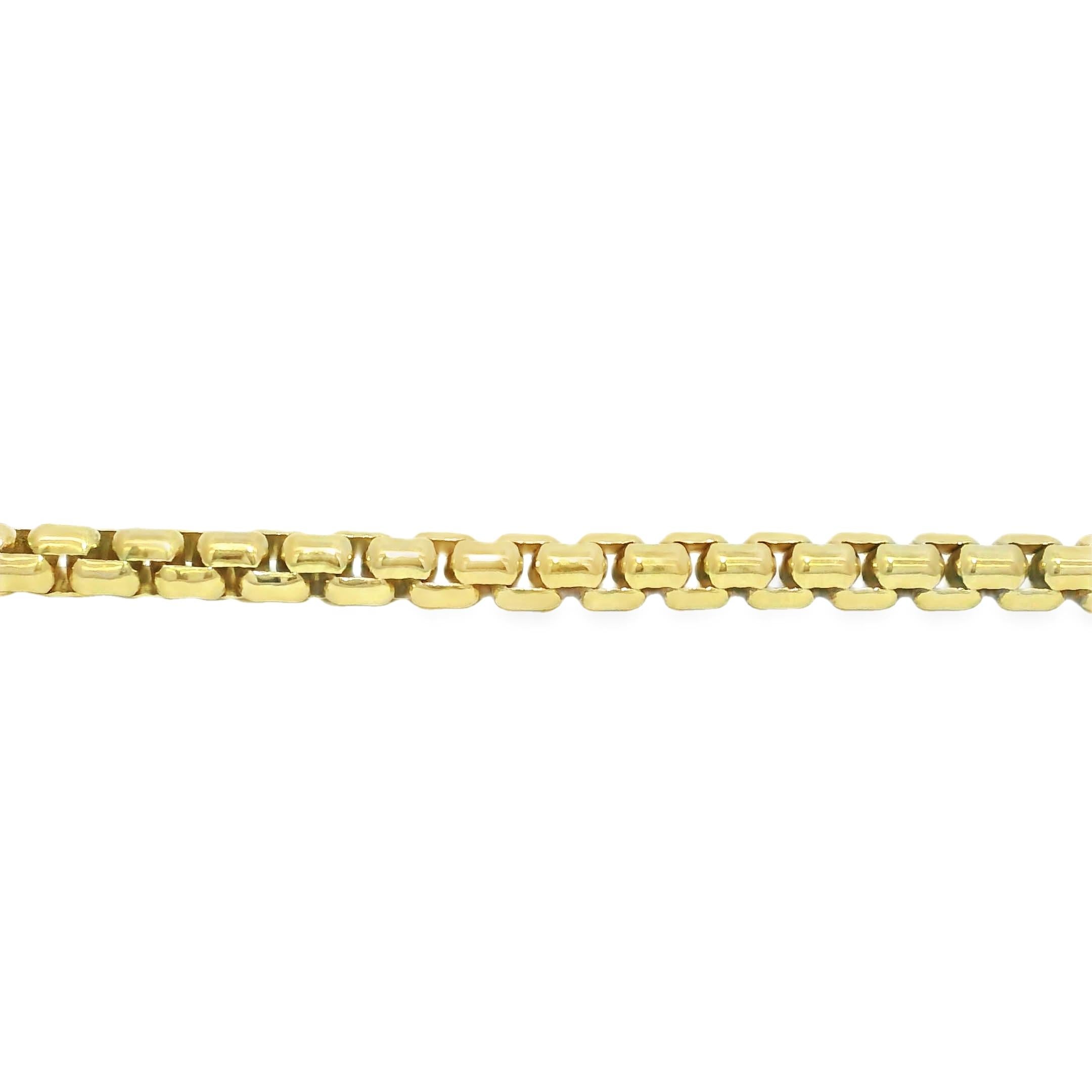 David Yurman Box Link 18 Karat Kette Halskette Auf Lager (Moderne) im Angebot