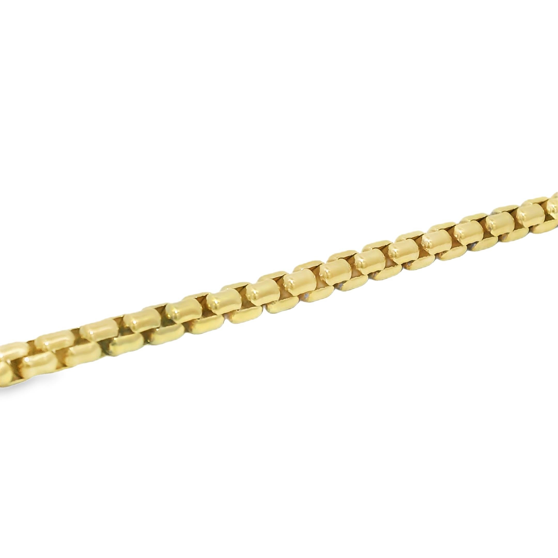 David Yurman Box Link 18 Karat Kette Halskette Auf Lager im Zustand „Hervorragend“ im Angebot in Boca Raton, FL