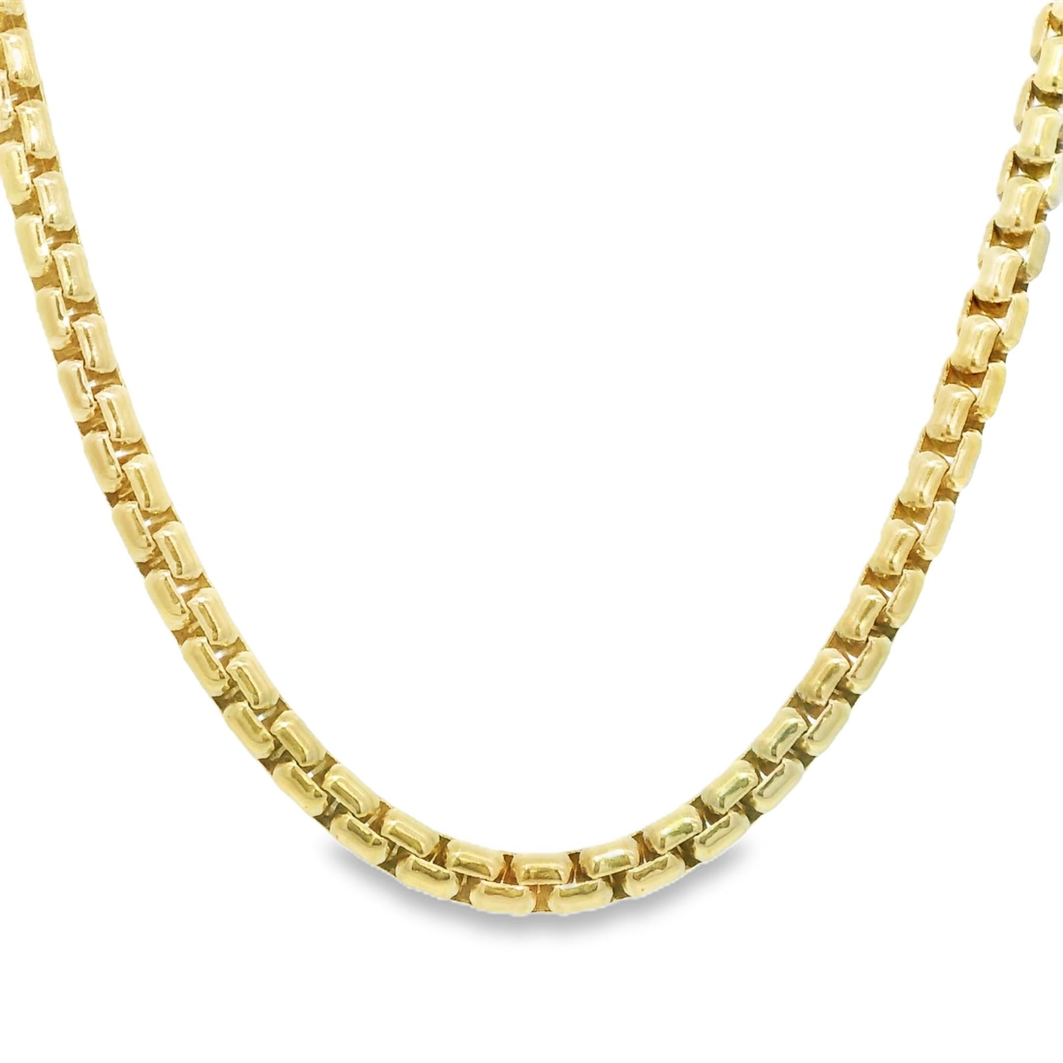 David Yurman Box Link 18 Karat Kette Halskette Auf Lager im Angebot 2