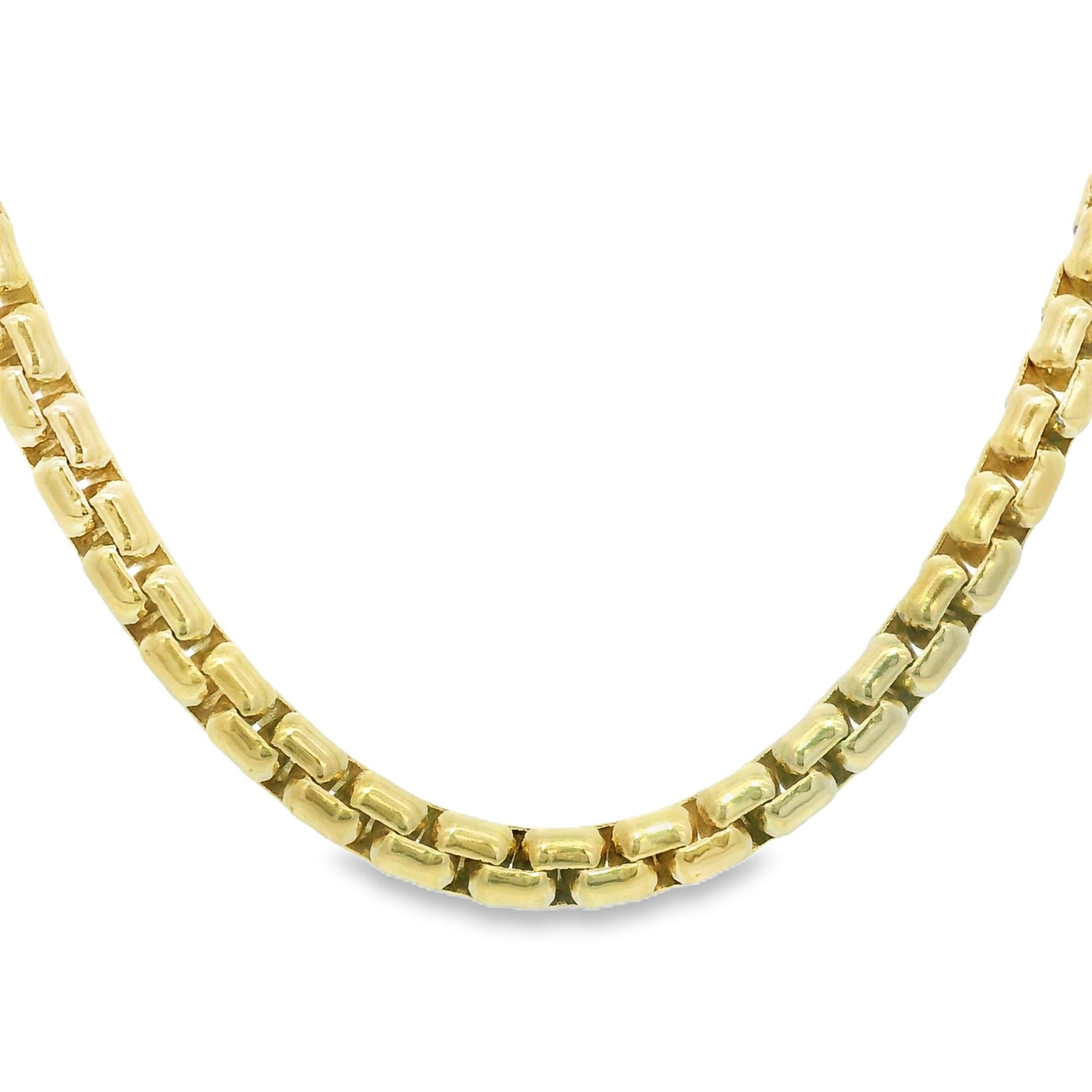 David Yurman Box Link 18 Karat Kette Halskette Auf Lager im Angebot 3