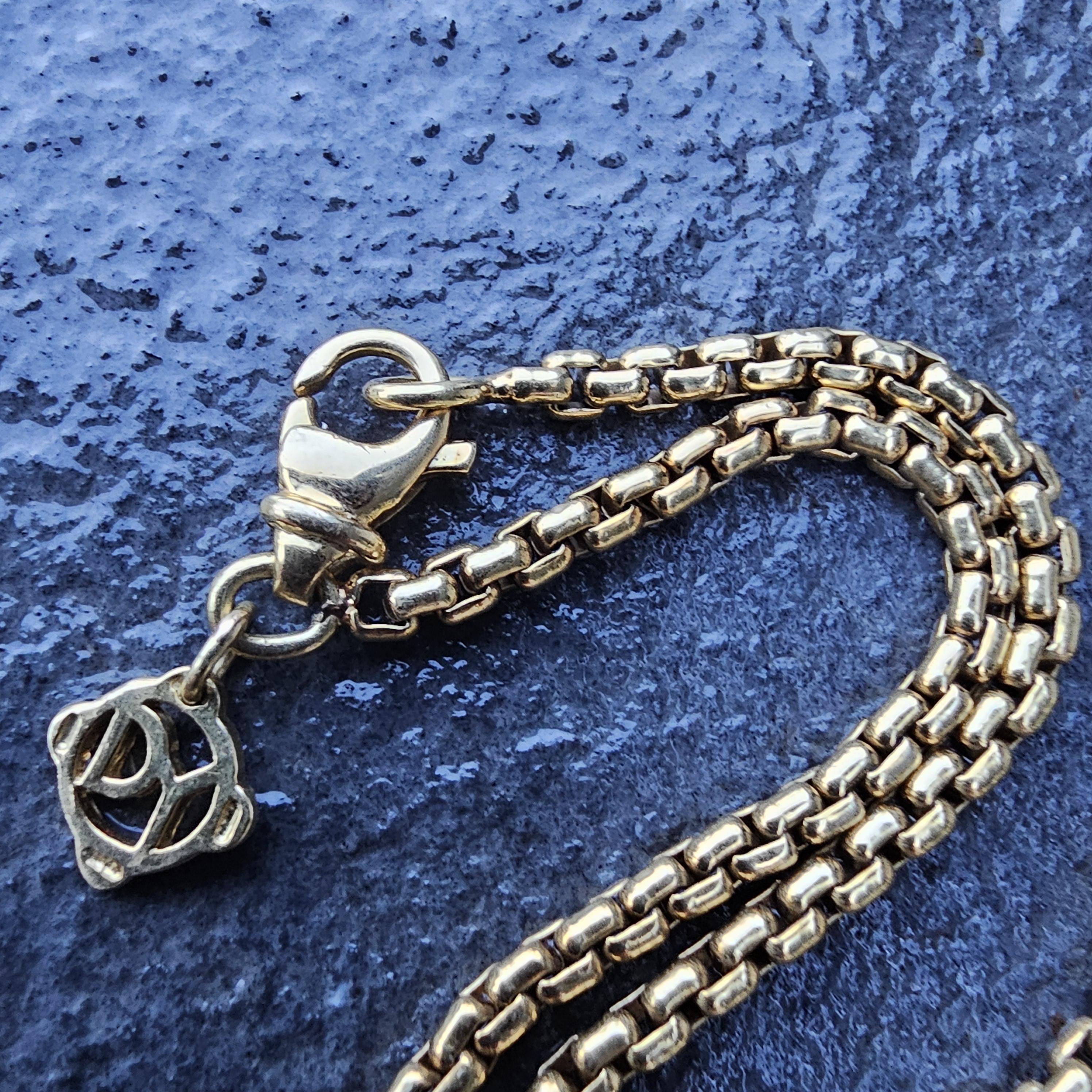 David Yurman Box Link Collana in oro giallo 18k 16
