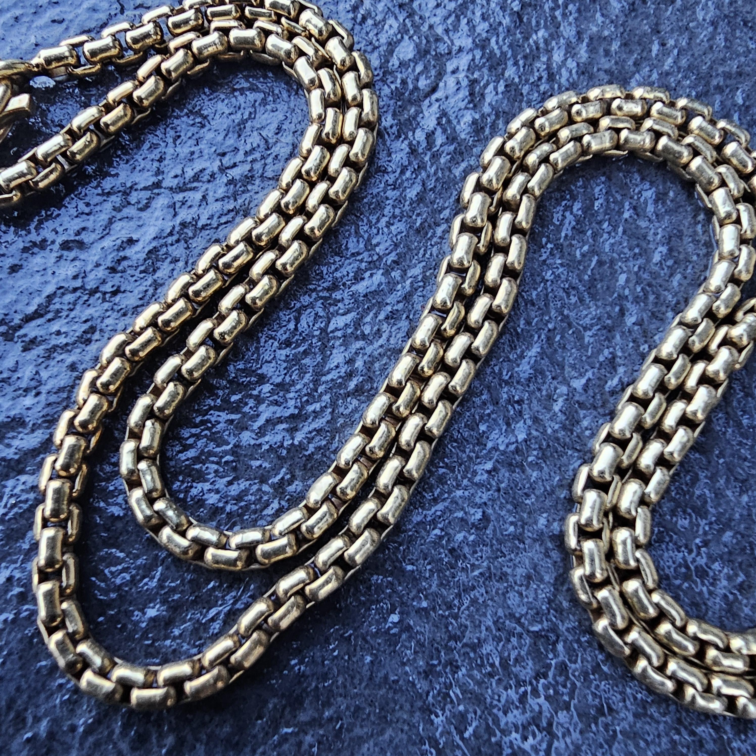 Donna David Yurman Box Link Collana in oro giallo 18k 16