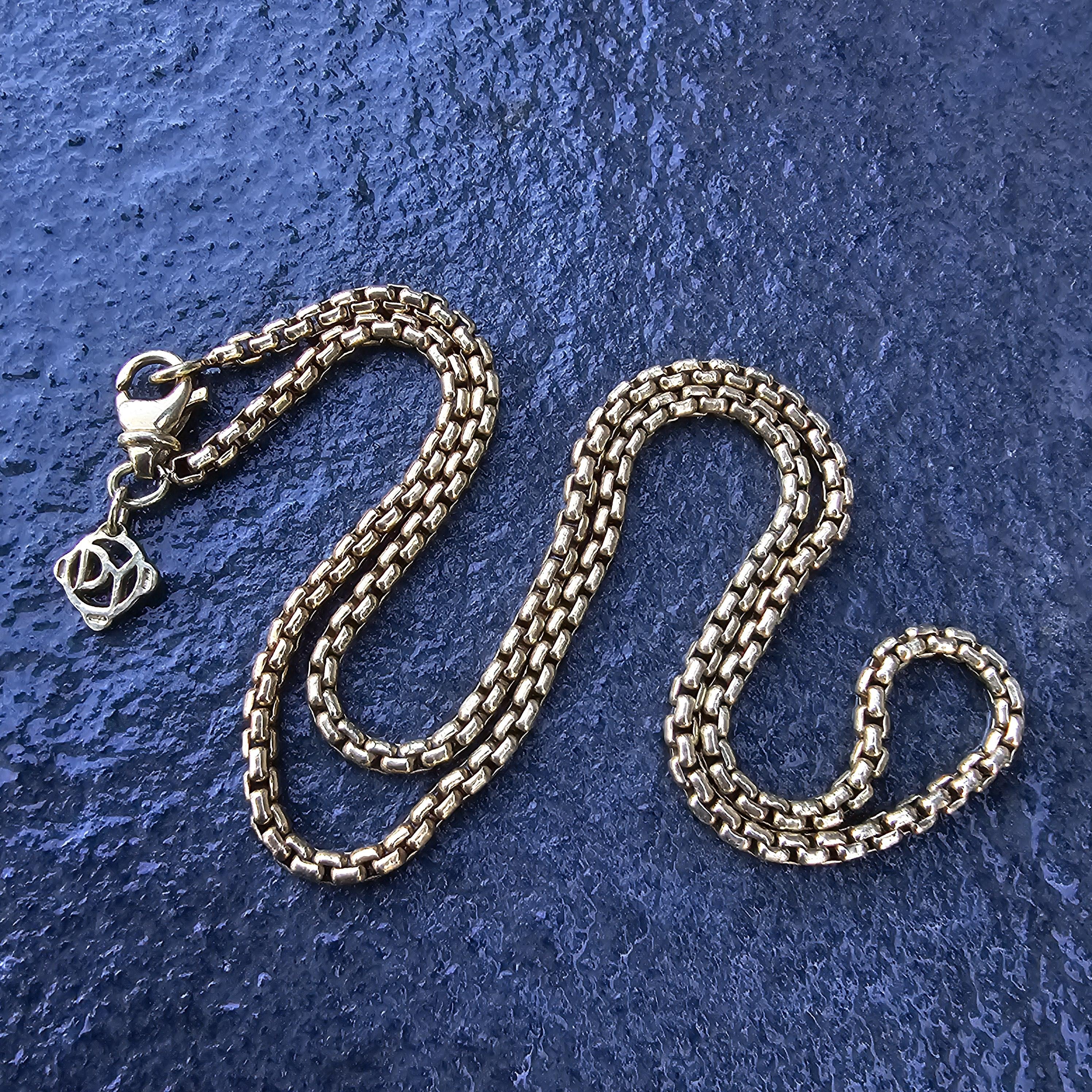 David Yurman Box Link Collana in oro giallo 18k 16