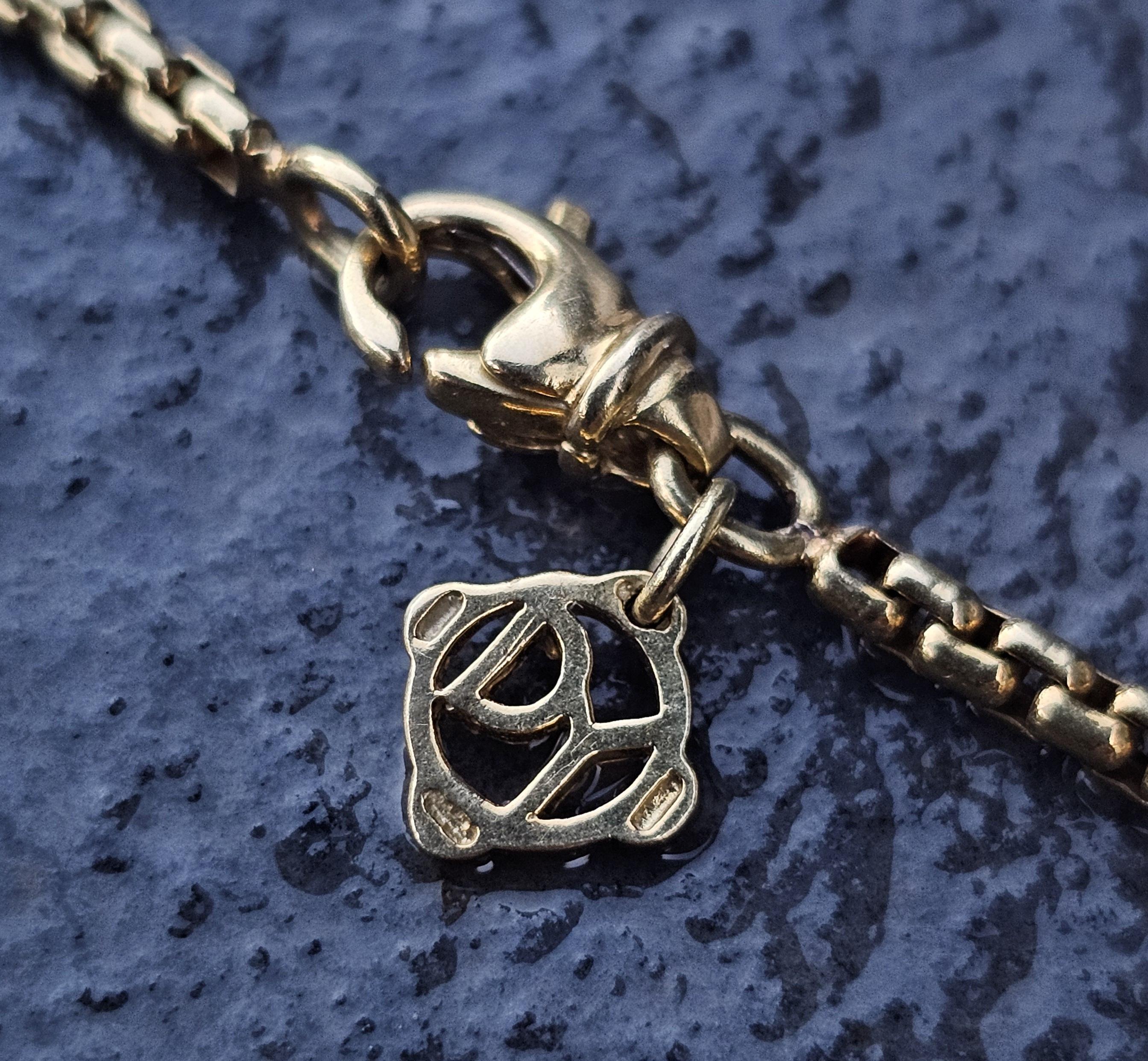 David Yurman Box Link Collana in oro giallo 18k 16