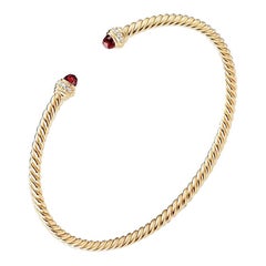 David Yurman Bracelet in 18K Gold with Garnet and Diamonds, B13767D88AGADI