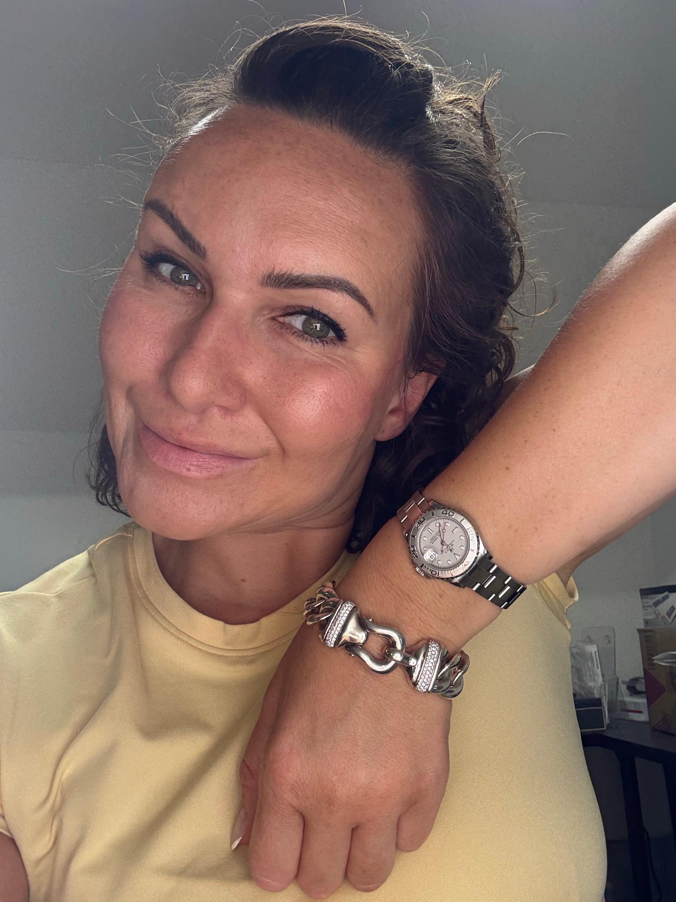 Huge bracelet by David Yurman with diamonds, very rare and luxurious piece that closes with a magnet for extra security.

WHAT YOU GET AT STAMPAR JEWELERS:
Stampar Jewelers, located in the heart of Jupiter, Florida, is a custom jewelry store and