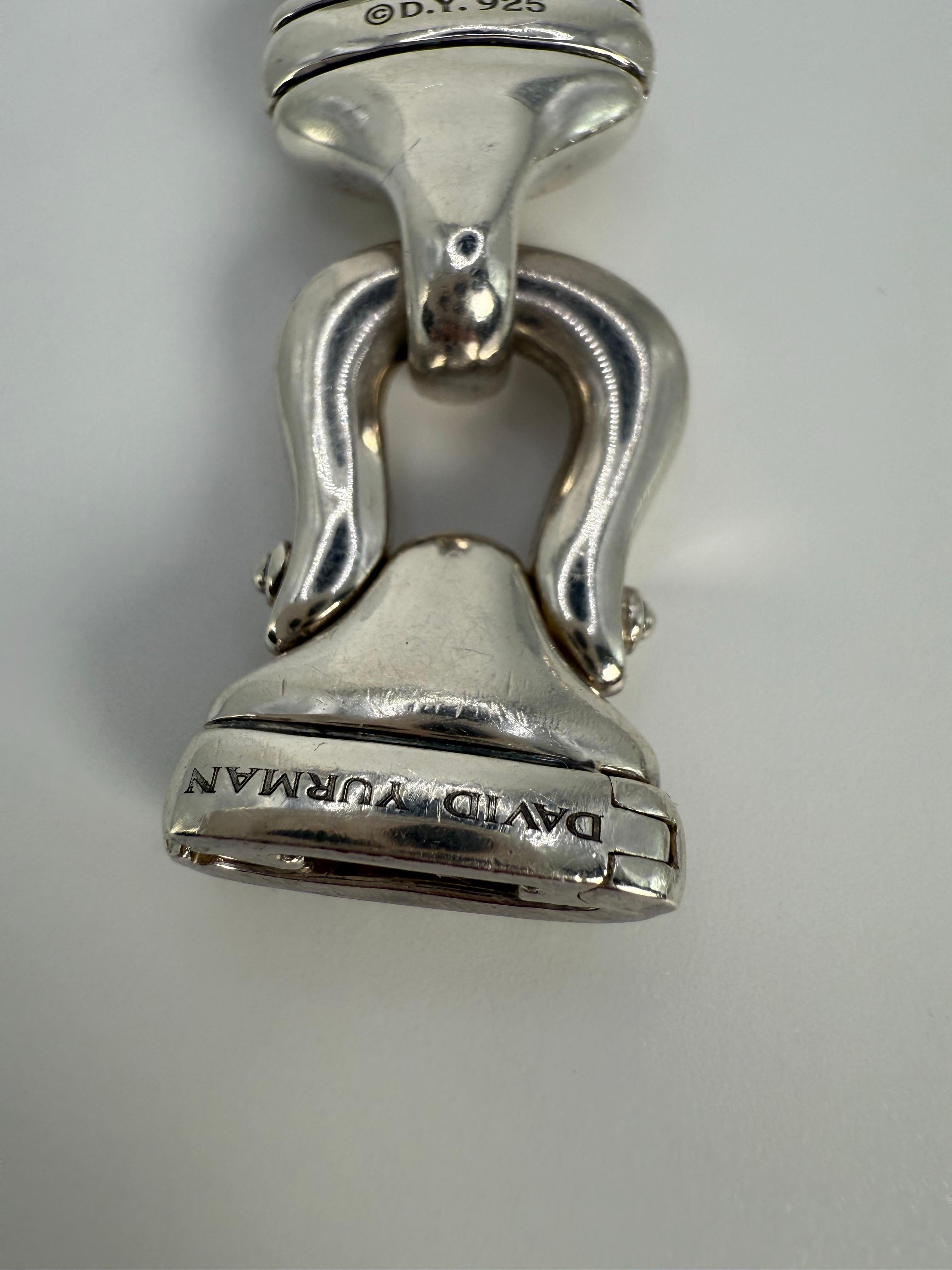 David Yurman bracelet with diamonds 925 silver HUGE and rare 1