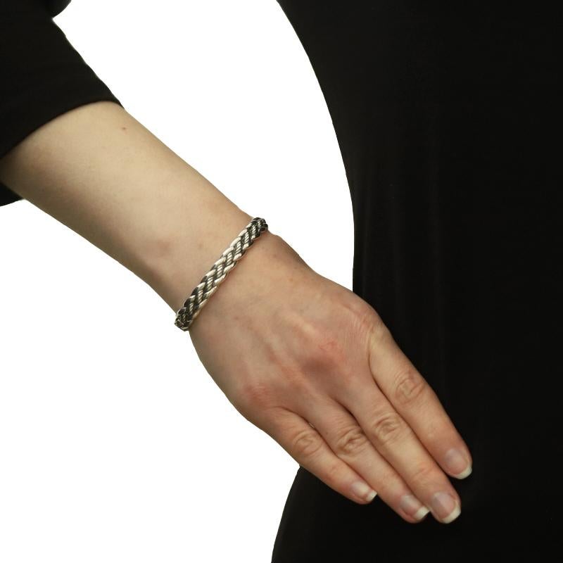 David Yurman geflochtener Kabelarmreif mit Scharnier 6 1/4