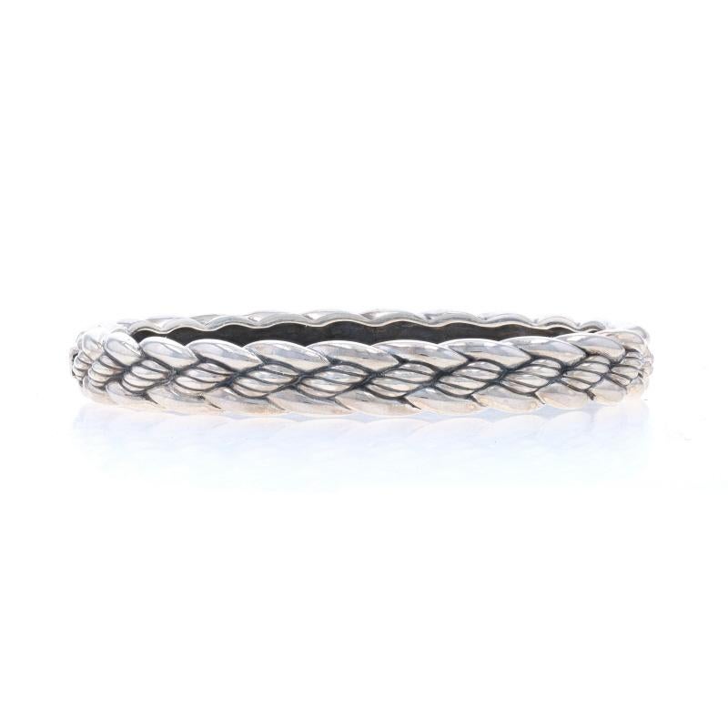 David Yurman geflochtener Kabelarmreif mit Scharnier 6 1/4