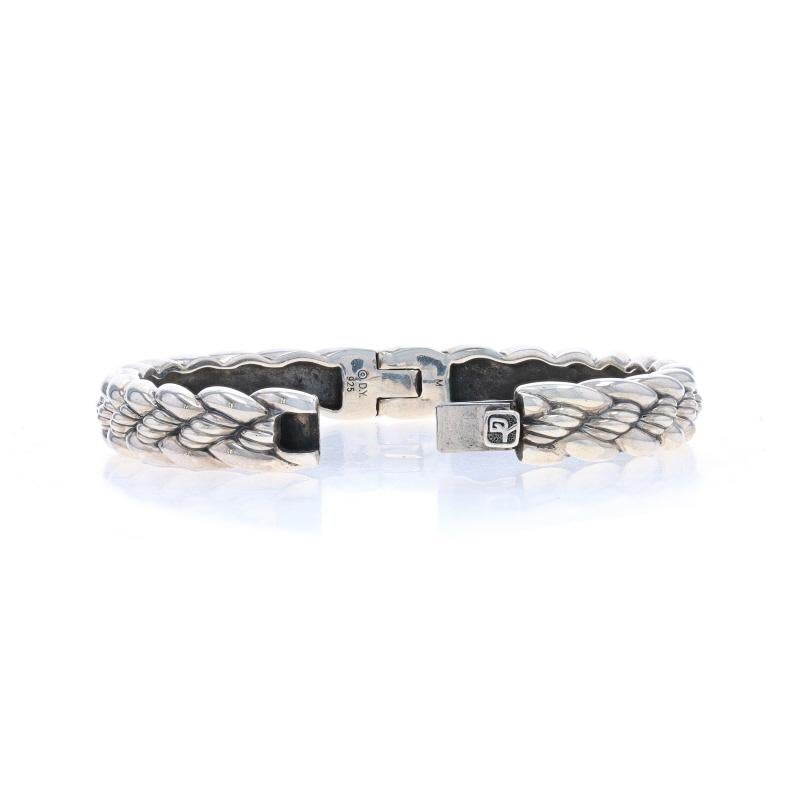 David Yurman geflochtener Kabelarmreif mit Scharnier 6 1/4