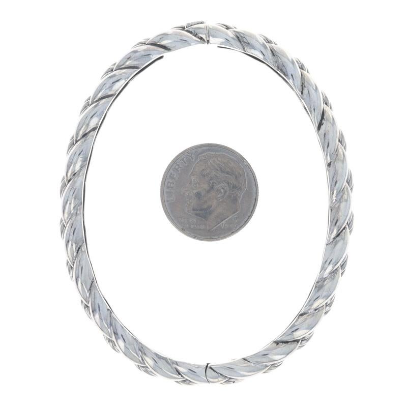 David Yurman geflochtener Kabelarmreif mit Scharnier 6 1/4