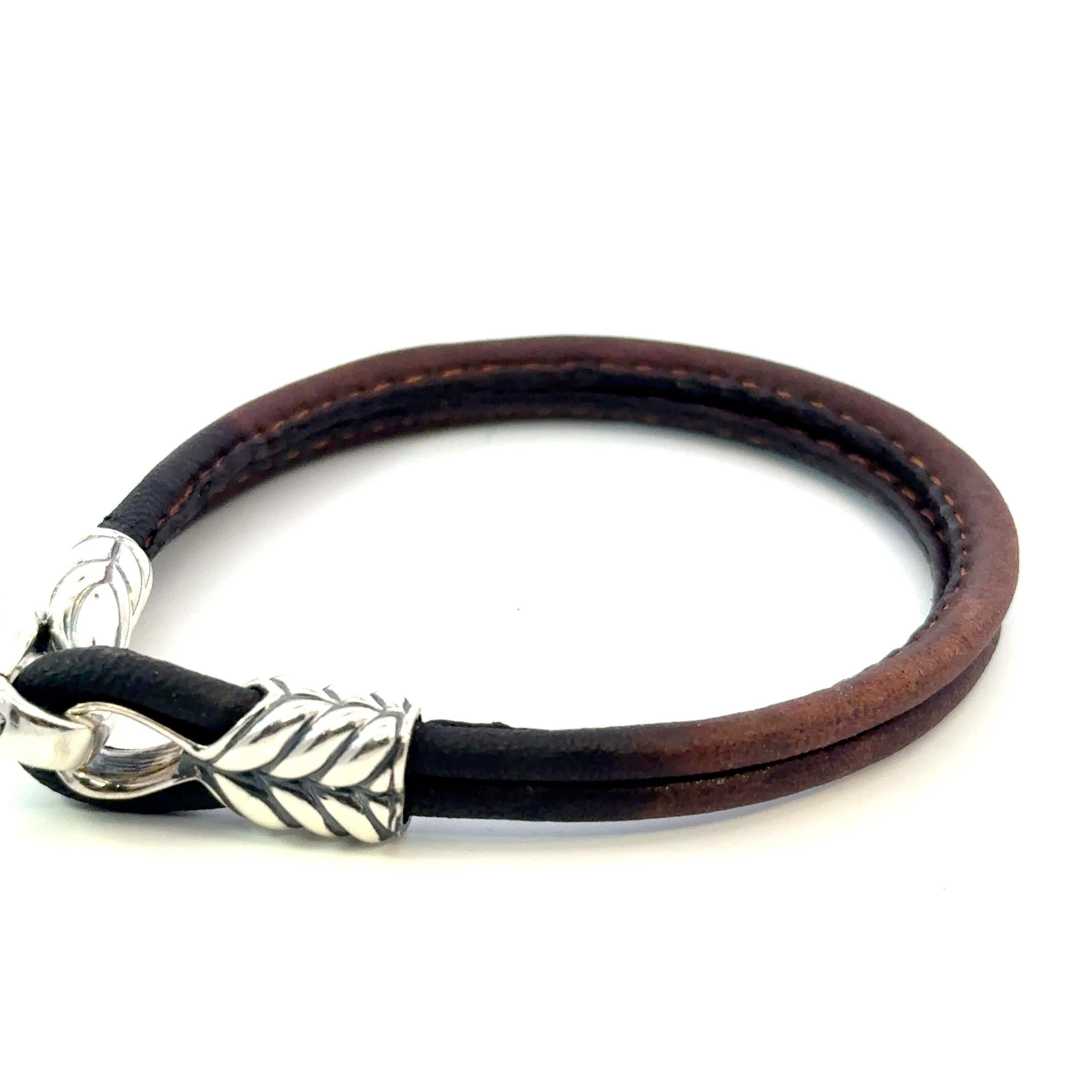 David Yurman Brown Leather Bracelet 9