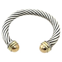 David Yurman Cable Bangle, or jaune 18ct et argent
