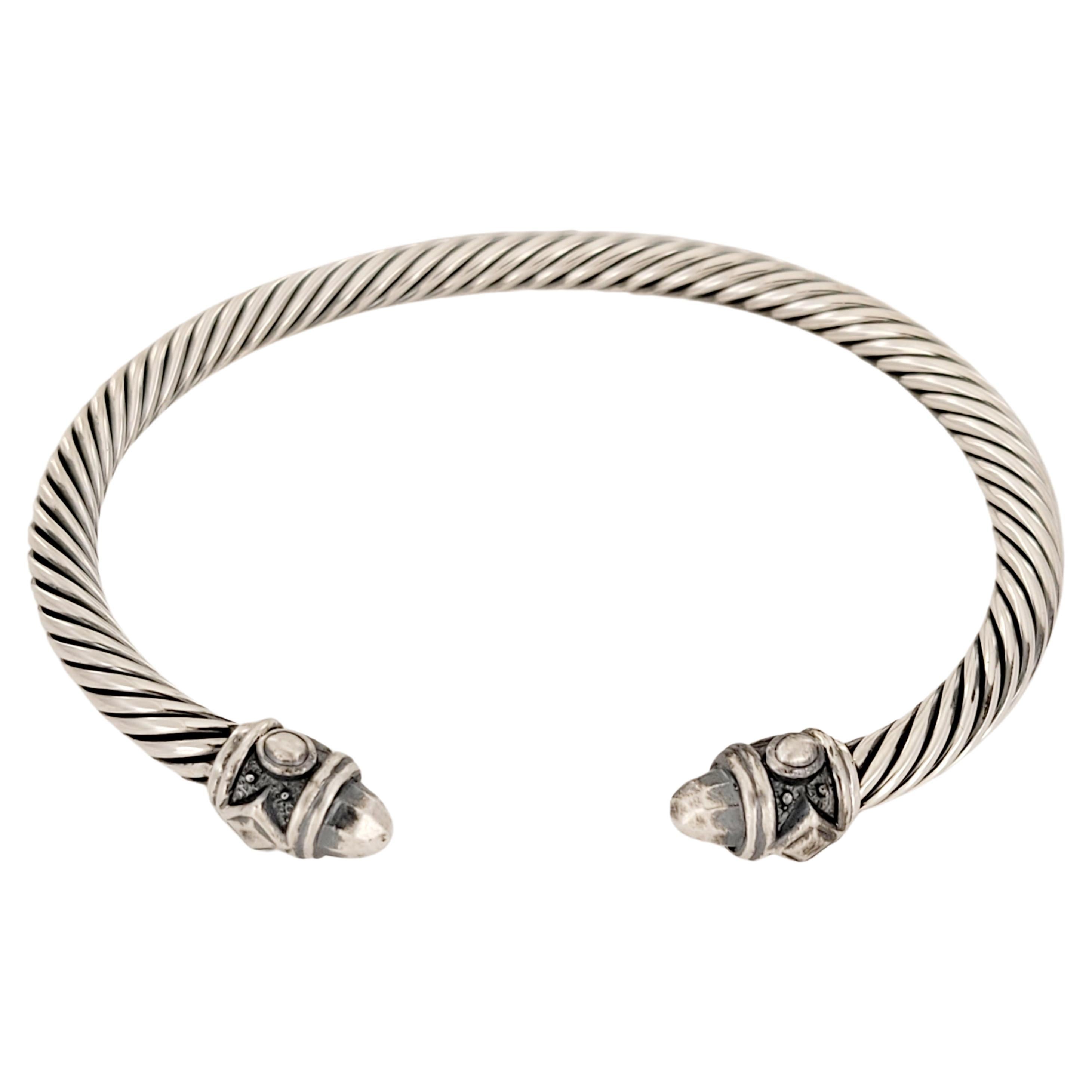 David Yurman Cable Bracelet in Sterling Silver 925 For Sale