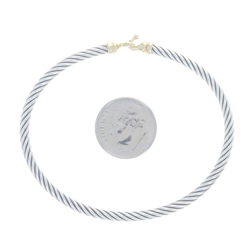 David Yurman Cable Buckle 3mm Hook Bangle Bracelet 6 1/4