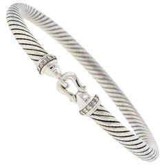 David Yurman Cable Buckle Bracelet with Diamond
