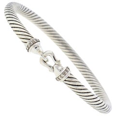 David Yurman Cable Buckle Bracelet with Diamond