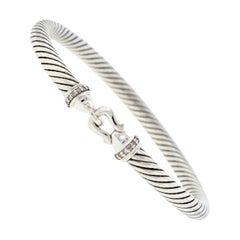 David Yurman Cable Buckle Bracelet with Diamond