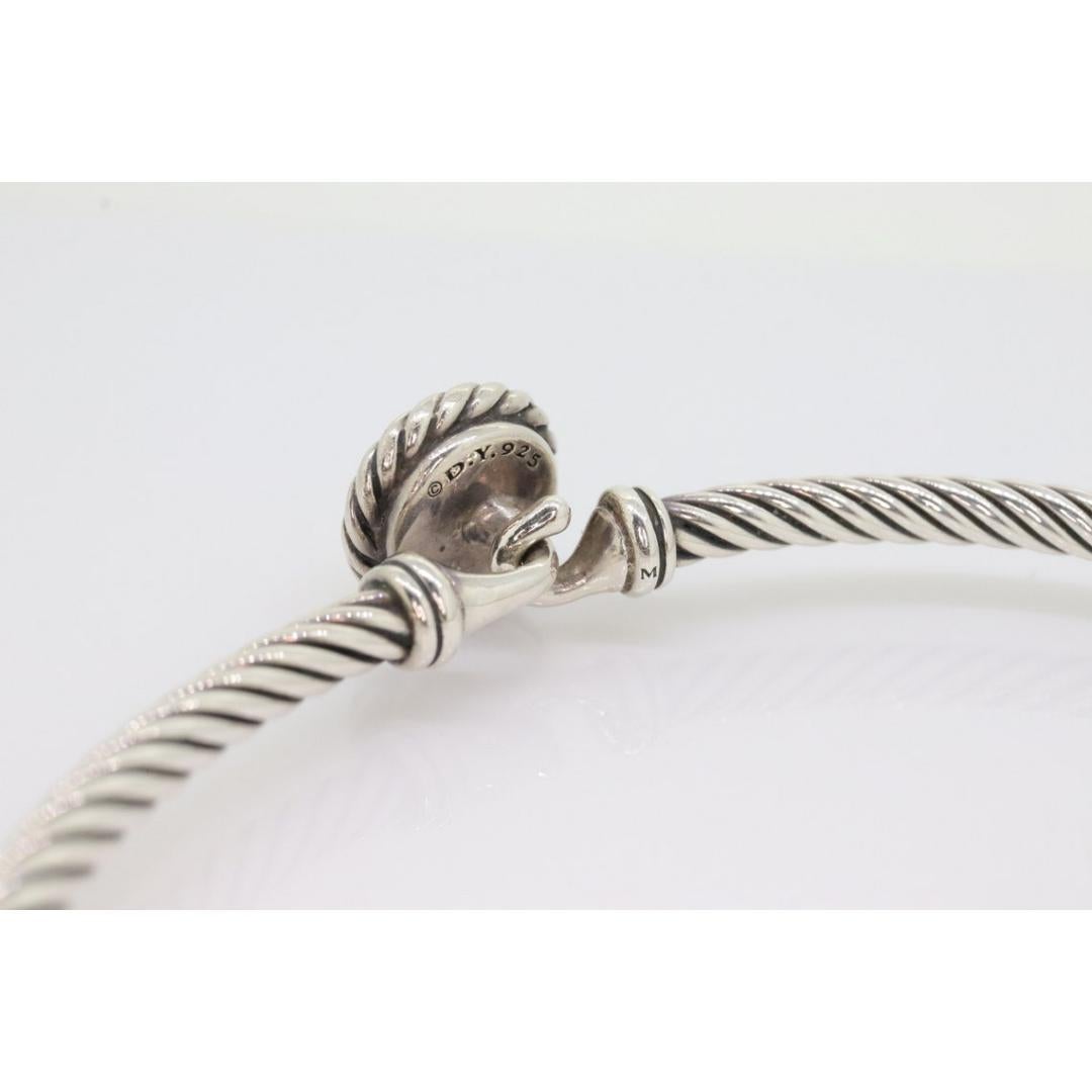 David Yurman Bracelet jonc à boucle câble DY 925 argent sterling 585 18 carats en vente 7