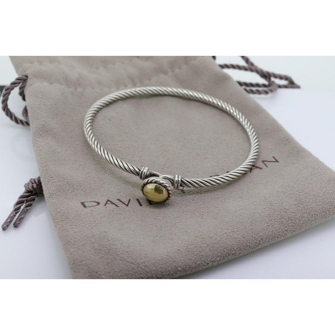 David Yurman Bracelet jonc à boucle câble DY 925 argent sterling 585 18 carats en vente 4