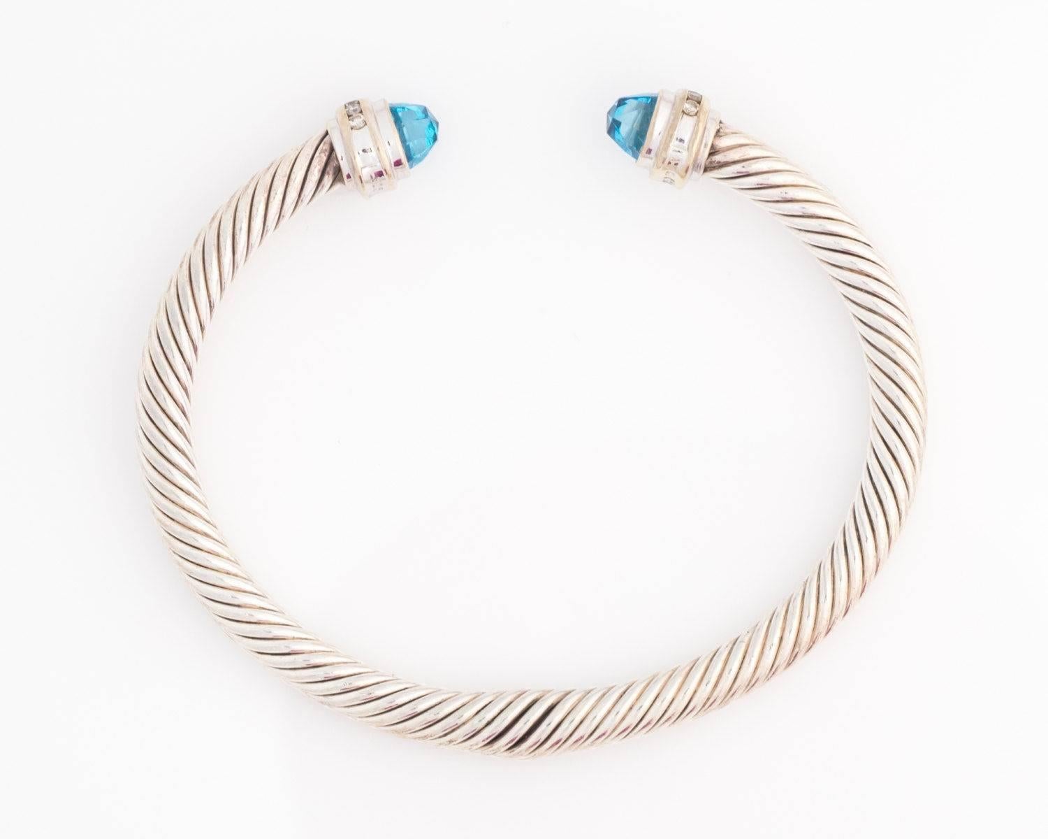 david yurman blue topaz and diamond bracelet