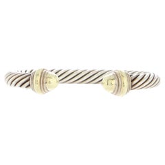 David Yurman Cable Classic Bracelet Sterling Silver with 14k Yellow Gold