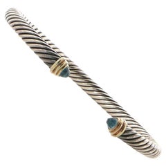 David Yurman Cable Classic Bracelet Sterling Silver with 14K Yellow Gold