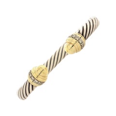 David Yurman Cable Classic Bracelet Sterling Silver with 18K Yellow Gold