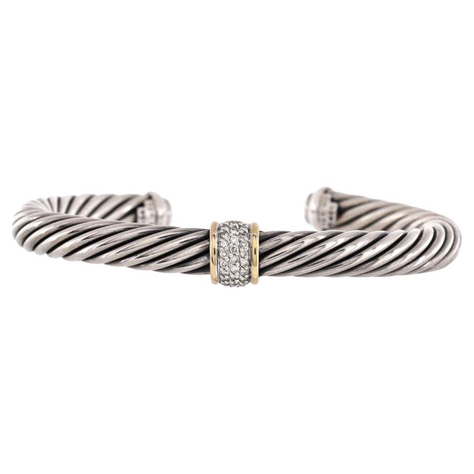 David Yurman Cable Classic Sterling Silver Natural Diamond and ...