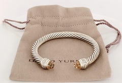 David Yurman Cable Classic Collection Bracelet with Morganite and Diamonds, 7mm