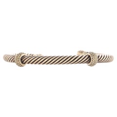 David Yurman Cable Classic Double Station Bracelet Sterling Silver with 18k