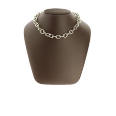 David Yurman Cable Classic Gold and Silver Medium Oval Link Chain Necklace