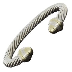 David Yurman Cable Classic Mixed Metals Cuff Bracelet