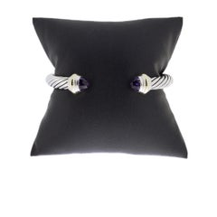 David Yurman Cable Classic Mixed Metals Specialty Amethyst Cuff Bracelets